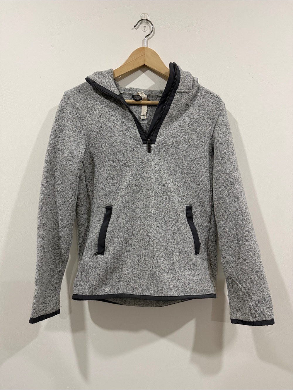Lululemon Grey Half-Zip Hooded Sweater